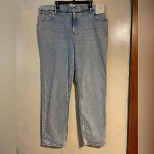 NWT Abercrombie & Fitch the 90s straight ultra high rise jeans light wash sz 20L